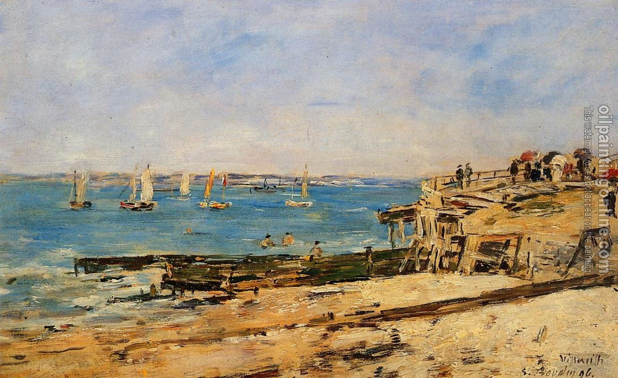 Boudin, Eugene - Villerville, the Shore